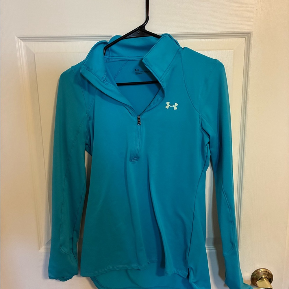 Under Armour Women's Teal Quarter-Zip Sweatshirt